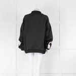 P.E Nation Black Zip Up Man Down Tracksuit Top With White Arm Stripe