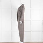 Peserico Grey Beige Wool & Cotton Blend Blazer Jacket