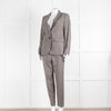 Peserico Grey Beige Wool & Cotton Blend Blazer Jacket