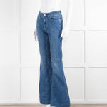 Stella Mccartney Flared High Rise Blue Jeans