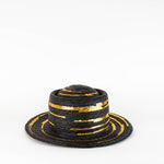 Maison Michel Black Gold Detail Hat