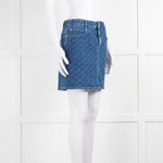 Stella McCartney Short Denim Logo Skirt