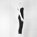 Herve Leger Black One Strap Bandage Capri Length All In One