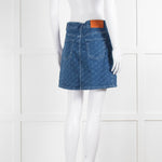 Stella McCartney Short Denim Logo Skirt