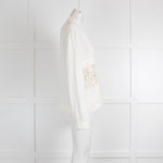 IRO Cream Lace Insert Bomber