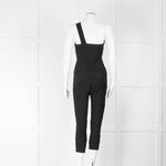 Herve Leger Black One Strap Bandage Capri Length All In One