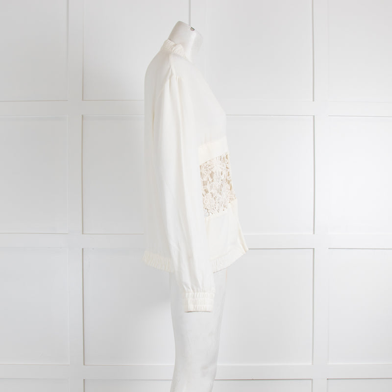 IRO Cream Lace Insert Bomber