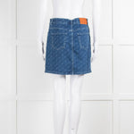 Stella McCartney Short Denim Logo Skirt