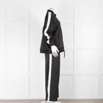 P.E Nation Black Zip Up Man Down Tracksuit Top With White Arm Stripe