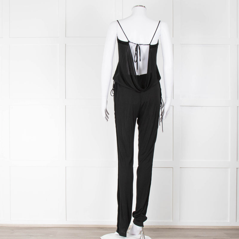 Gucci Black Drape Back Jumpsuit