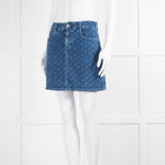 Stella McCartney Short Denim Logo Skirt