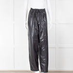 Isabel Marant Etoile Faux Leather Black Trousers