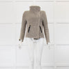 Iro Grey Thick Knit Zip Up Jacket