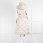 Max Mara The Cube Quilted Long Belted Gilet in Putty