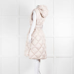 Max Mara The Cube Quilted Long Belted Gilet in Putty