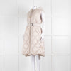 Max Mara The Cube Quilted Long Belted Gilet in Putty