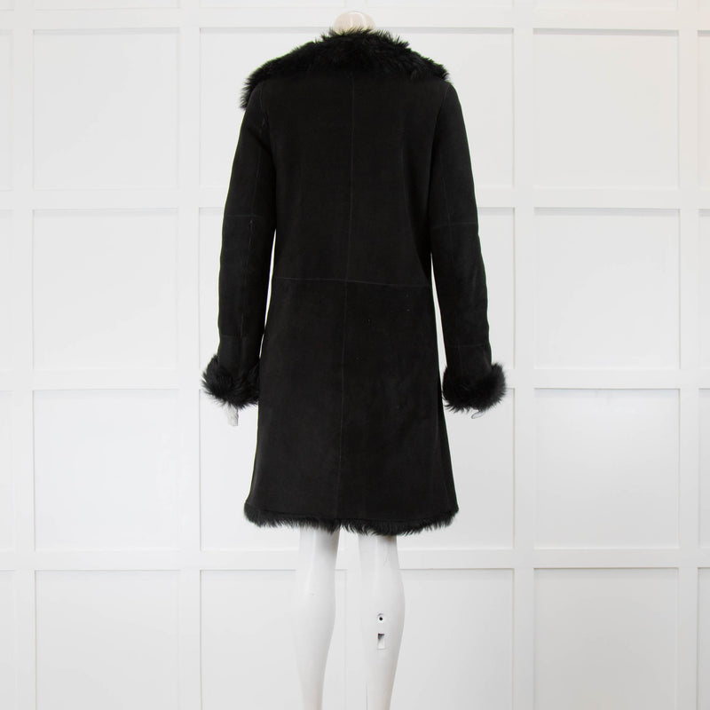 Joseph Black Shearling Coat