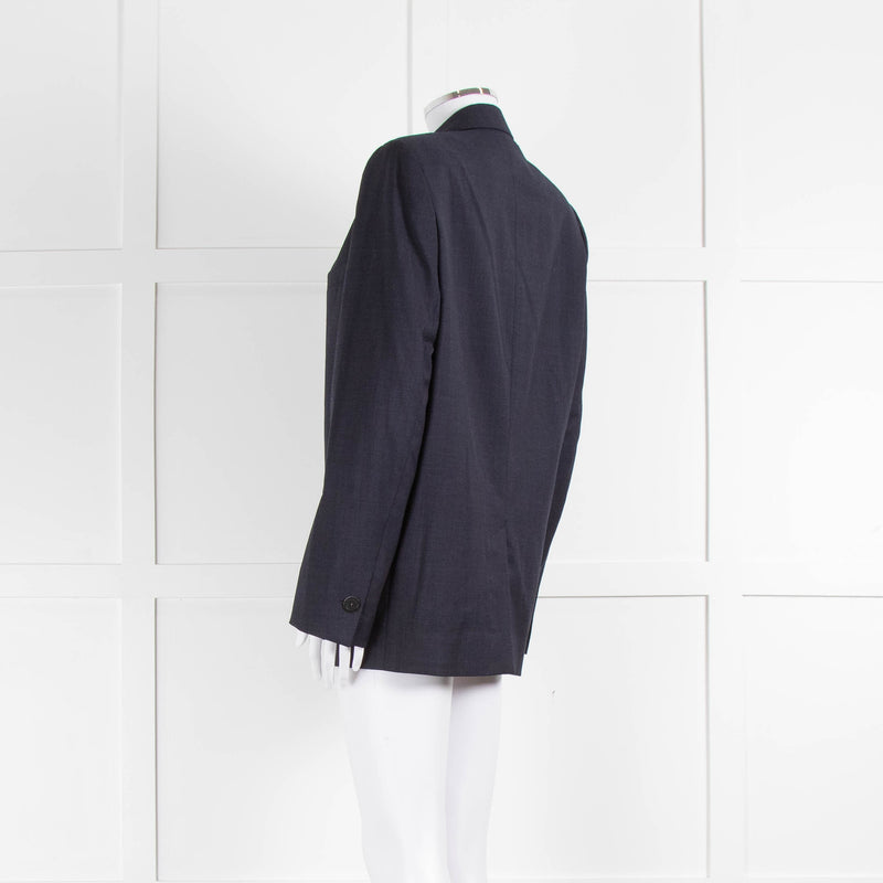 Isabel Marant Etoile Navy Blue Micro Prince Of Wales Check Blazer