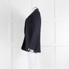 Isabel Marant Etoile Navy Blue Micro Prince Of Wales Check Blazer