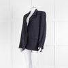 Isabel Marant Etoile Navy Blue Micro Prince Of Wales Check Blazer