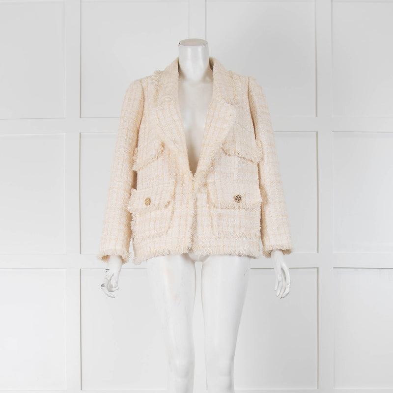 Edward Archour Cream Boucle Jacket