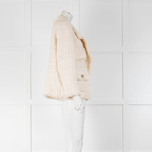 Edward Archour Cream Boucle Jacket