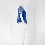 Ermanno Scervino Royal Blue Lace Top With Vest