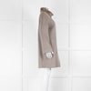 Cinzia Rocca Taupe Wool Mink Collar Coat