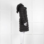 Burberry Black Double Breasted Quilted Coat With Belt