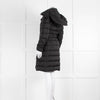 Burberry Black Double Breasted Quilted Coat With Belt