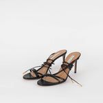 Aquazzura Black Spaghetti Strap Sandals