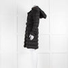 Burberry Black Double Breasted Quilted Coat With Belt