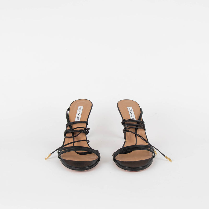 Aquazzura Black Spaghetti Strap Sandals