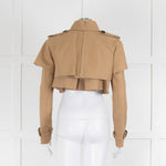 Burberry Prorsum Camel Cropped Trench Jacket