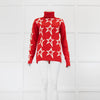 Perfect Moment Red Star Merino Wool Rollneck