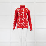 Perfect Moment Red Star Merino Wool Rollneck