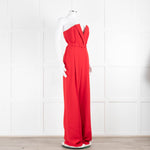 Nadine Merabi Vanessa Red Strapless Jumpsuit