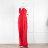 Nadine Merabi Vanessa Red Strapless Jumpsuit