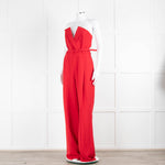 Nadine Merabi Vanessa Red Strapless Jumpsuit