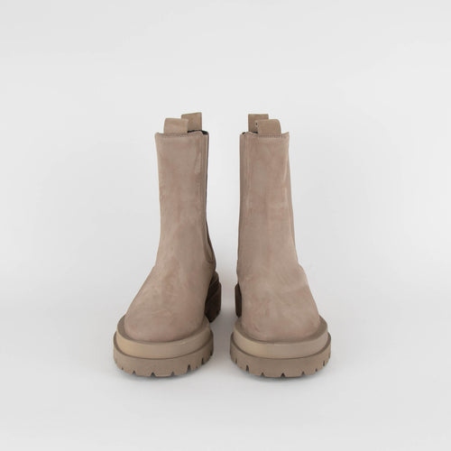 Kennel & Schmenger Beige Nubuck Chunky Chelsea Boots