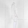 Isabel Marant White Linen L/S Top With Netting Neck