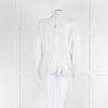 Isabel Marant White Linen L/S Top With Netting Neck