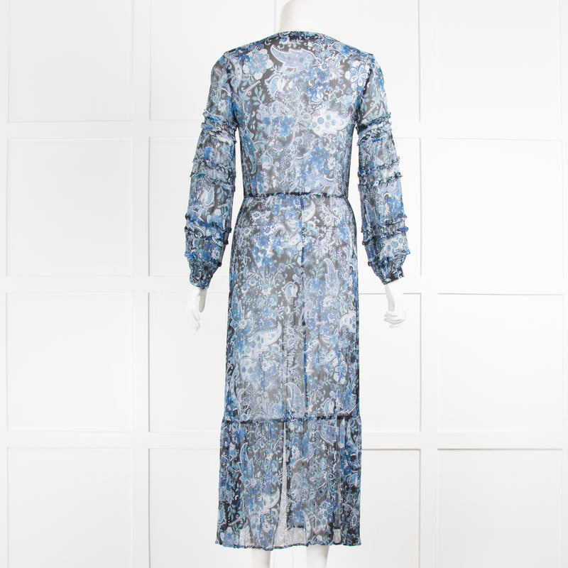 Blue paisley hotsell print dress