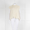 Acne Studios Cream Wool Mix Loose Cable Knit Vest