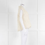 Acne Studios Cream Wool Mix Loose Cable Knit Vest