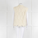 Acne Studios Cream Wool Mix Loose Cable Knit Vest