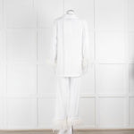 Sleeper Party White Feather Trimmed Pyjama Set