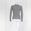 Rag & Bone Grey Thin Knit Rib Long Slv Top