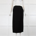 Stella McCartney Black Wrap Over Side Split Skirt