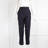 Wyse London Navy Cigarette Track Stripe Trousers